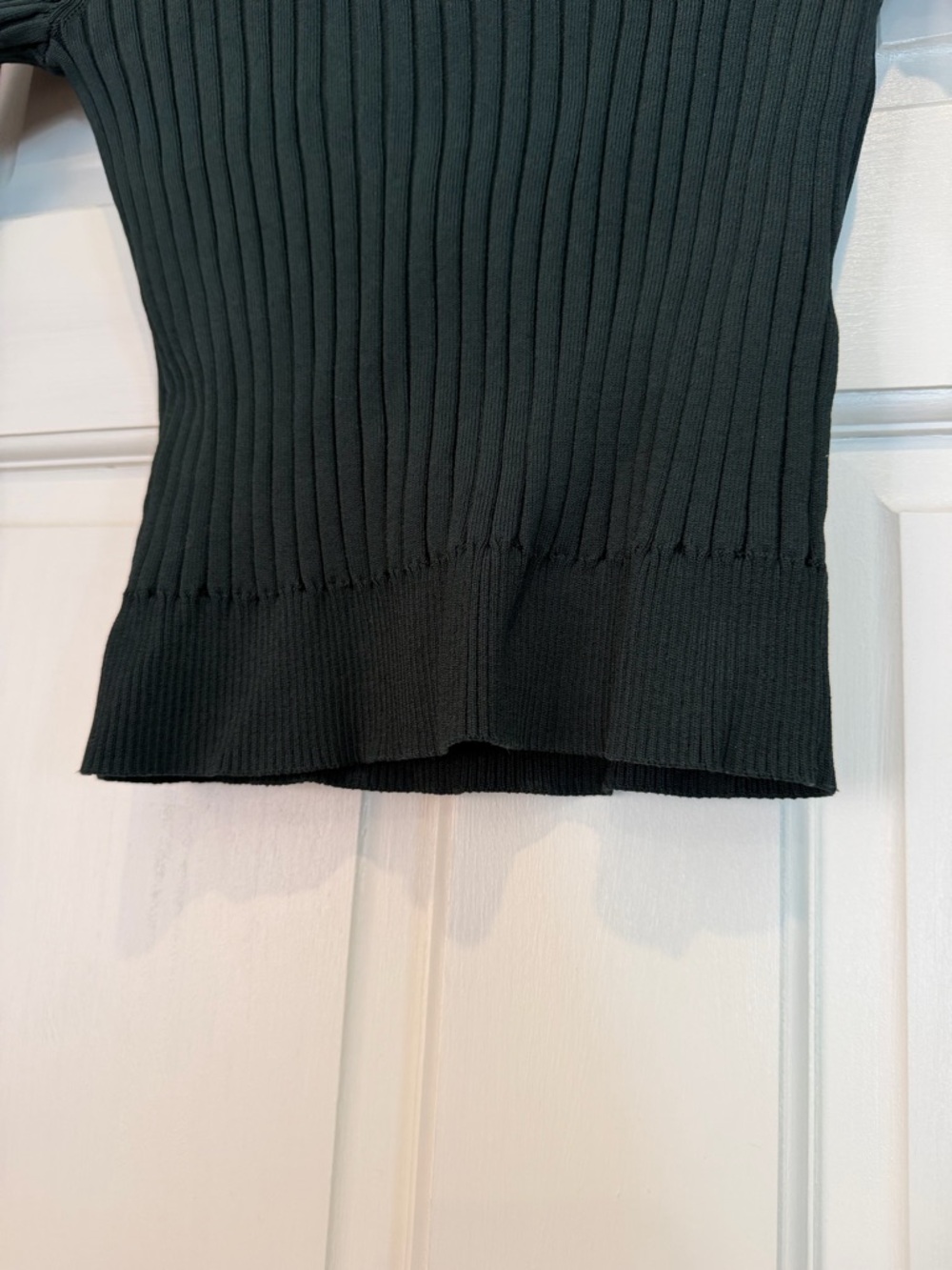 Babaton Aritzia Dark Green Ribbed Turtleneck Sweater - Picture 2 of 4